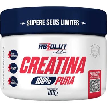 Imagem de Absolut Nutrition, Creatina em pó monohidratada, 100% pura, sem sabor, importada, 150 gramas