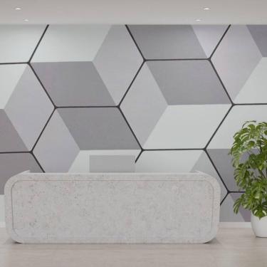 Imagem de Papel Parede Adesivo Pvc Estampa Tela Geométrica - 5 Metros