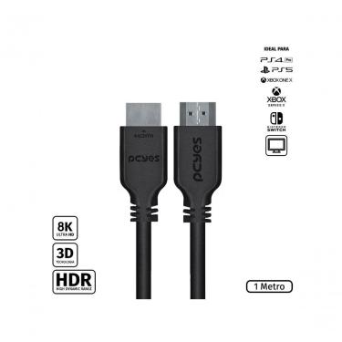 Imagem de Cabo Hdmi Ultra 2.1 28awg Puro Cobre 8k 1 Metro - Phm21-1