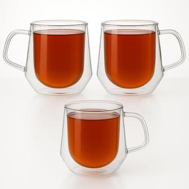 Imagem de Xícara de Vidro Borossilicato Parede Dupla 200 ml Café Expresso Elegante Resistente ao Calor Design Moderno Transparente (3)