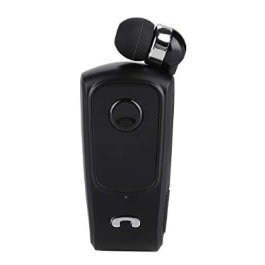 Imagem de Fone de ouvido Bluetooth F920, fone de ouvido retrátil sem fio com clipe para coleira de negócios, suporte para chamadas viva-voz + função antiperda para