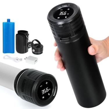 Imagem de Estojo de viagem para refrigerador de insulina elétrico LengKe, carregador USB e caixa de gelo Biogel - Horas ilimitadas, 1,7-20 °C personalizado e refrigerador médico de temperatura de exibição