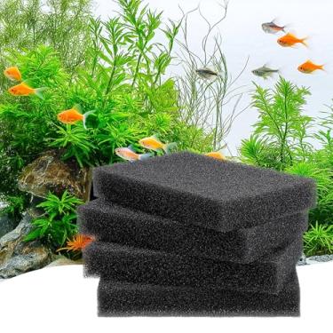 Imagem de hygger Almofada de filtro de esponja de aquário, esponjas de espuma de mídia de filtro premium, folha de espuma de célula aberta cortada no tamanho para aquário de peixes, P