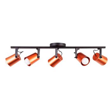 Imagem de Spot Sobrepor Luminária de Teto Direcionável Fokus Trilho 05 Lâmpadas E27 Moderno Bivolt (Cobre)