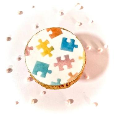 Imagem de SG53 Estêncil quebra-cabeça autismo para confeitaria e artesanato. - c
