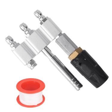 Imagem de lasuroa Bico Giratório M5 3 em 1, Bico Giratório M5 Aço Inoxidável Conexão Rápida NPT 1/4 Pol para Limpeza de Teto Piso de Carro Irrigação Jardim