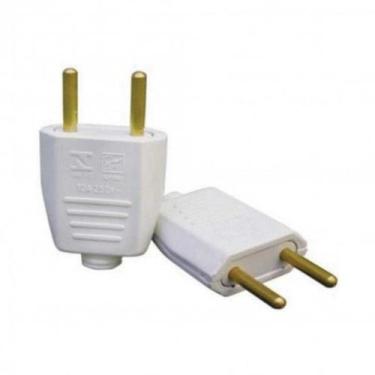 Imagem de Plugue macho chato branco-2p-10a- tramontina