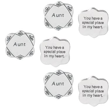 Imagem de Gift for Aunt Pocket Token Charm - You Have a Special Place in My Heart - Flower Shaped Engraved Metal - 1.25 Inch - Gifts for Her- Sister Gifts