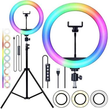 Imagem de Ring Light Rgb 10 Polegadas Com Tripé 2M - LED