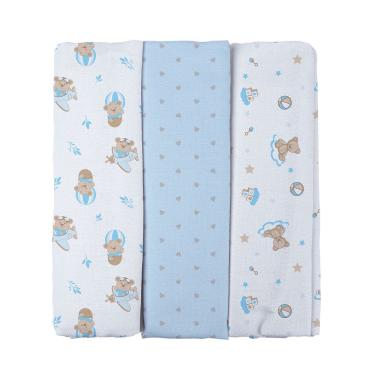 Imagem de Cueiro Flanelado Estampado para Bebê Bublim