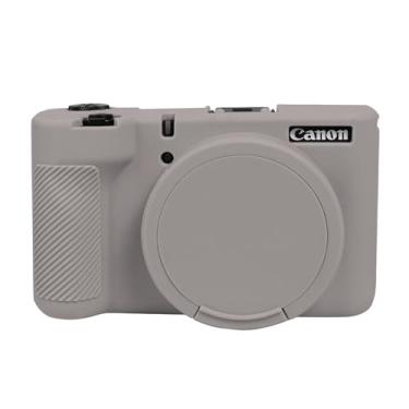 Imagem de EASY HOOD Capa V1, capa de silicone para câmera com capa de lente removível, protetor macio leve para câmera digital Canon PowerShot V1 - rosa Tiffany