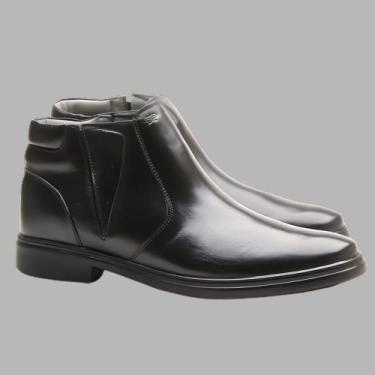 Imagem de Bota Anti-Stress Masculina Alto Conforto Em Couro Legítimo - Calprado,