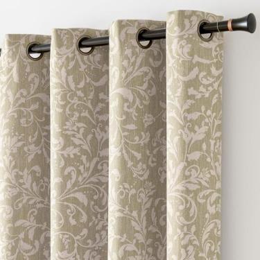 Imagem de Cortinas Blackout Jinchan Farmhouse 80% para sala de estar verde