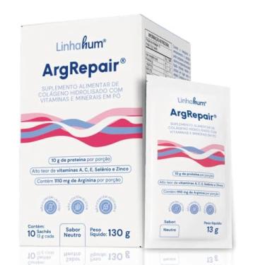 Imagem de Linhahum | ArgRepair | Suplemento Alimentar de Colágeno Hidrolizado com Vitaminas e Minerais em Pó | Caixa com 10 sachês | Sabor Neutro