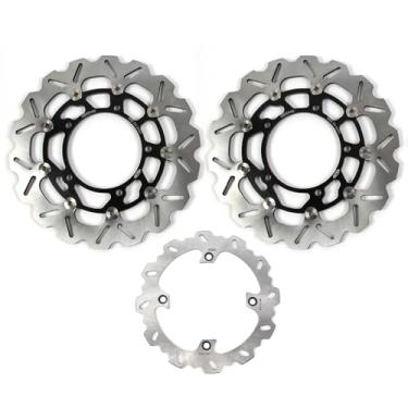 Imagem de Arashi Discos de freio dianteiros traseiros rotores para Suzuki DL650 Vstorm 650 ABS 2007-2023, DL V-STROM 650 XT ABS 2015-2019, peças de reposição de motocicleta pretas