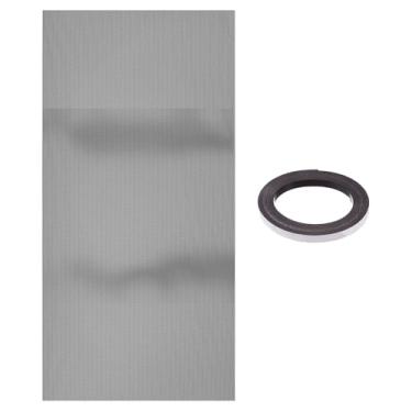 Imagem de PATIKIL Furo de malha de poeira de 100 x 50 cm, 0,2 cm, 1 conjunto de filtro de poeira de PVC para refrigerador de computador, filtro de poeira, grade com tira magnética para ventilador de computador