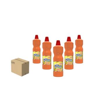 Imagem de Brilhex Gel Limpador Multiuso Herbal, 1 Litro, Caixa com 12 Unidades, Desengordurante para Superfícies Laváveis