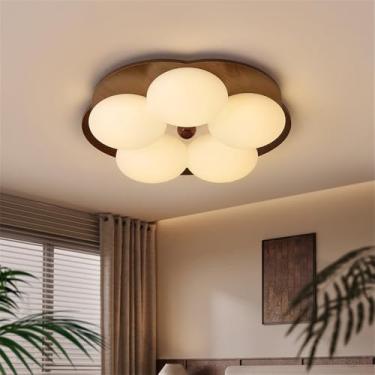 Imagem de Nórdico Moderno Quarto Lâmpada De Teto LED Moda Simplicidade Arte Sala De Estar Estudo De Restaurante Quarto Infantil Corredor Varanda Luz (3865 D55CM)