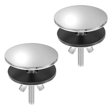 Imagem de YBEATY 2 peças de tampas de furo de pia de cozinha tampa de furo de torneira de aço inoxidável tampa de placa de torneira de torneira de metal tampão de metal selado decoração capa acessórios de