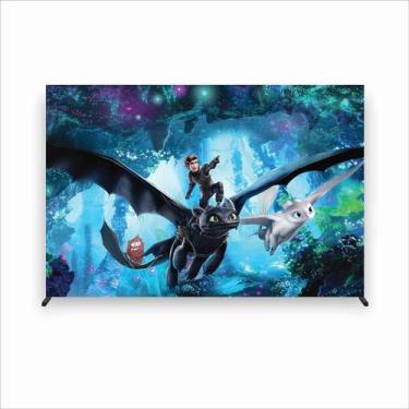 Imagem de Painel de Festa Retangular Treinador de Dragão 3,00x2,00 Metros Fera P