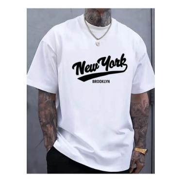 Imagem de Camisetas Masculinas Estampadas Estilo Nova York Basica - crushed, Bra
