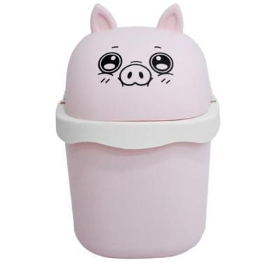 Imagem de Lixeira Pequena De Mesa Animal Porco De 1,5 Litros - Por01 - Keita