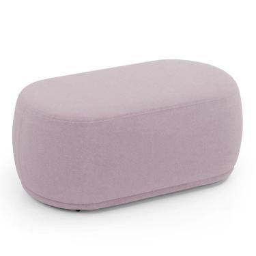 Imagem de Puff Decorativo Orgânico Living Molly 02 Lugares Bouclê Rosé - Abmaza