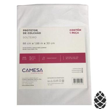 Imagem de Protetor Colchão Solteiro Camesa Malha Impermeável 90X190X30