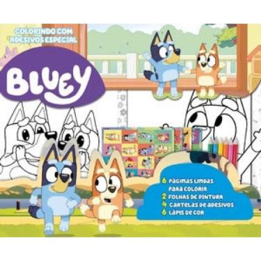 Imagem de Bluey Colorindo Com Adesivos Especial