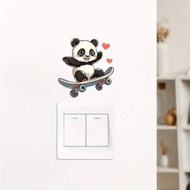 Imagem de Adesivo De Interruptor Panda Skatista