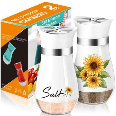 Imagem de Conjunto de saleiros e pimenteiros Arrozon Sunflower 120mL Glass