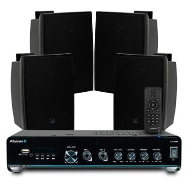 Imagem de Amplificador Bluetooth Usb Sd Slim 2000 Controle Remoto + 04 Caixas Jb