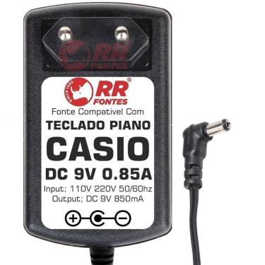 Imagem de Fonte Carregador Teclado Casio 9V 1A Ca-110 Ct-670 Ctk-481
