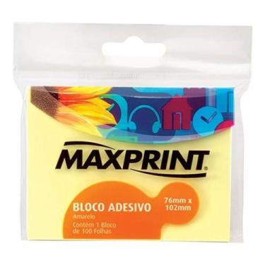 Imagem de Bloco De Notas Adesivo 76x102mm Recado Lembrete 100 Folhas - MAXPRINT