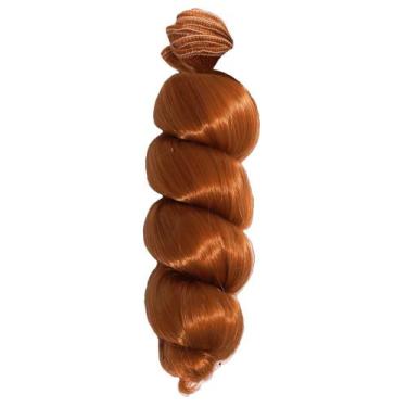 Imagem de Cabelo para Boneca Ondulado Círculo, 40 RUIVO