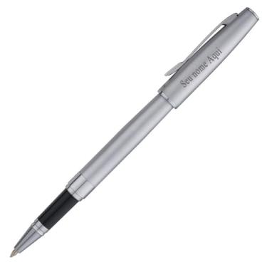 Imagem de Caneta Crown Original Personalizada Barcelona Roller Símbolo Nome Logo Gravação Presente Qualidade (Prata)