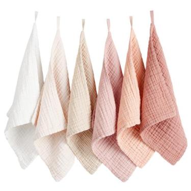 Imagem de Panos de rosto Konssy Soft Wash para pele sensível, pacote com 6