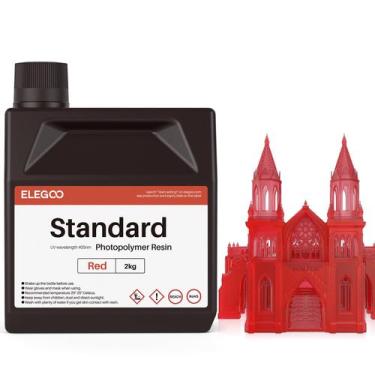 Imagem de Resina de impressora 3D ELEGOO 405nm, cura UV rápida, 2 kg, vermelho t