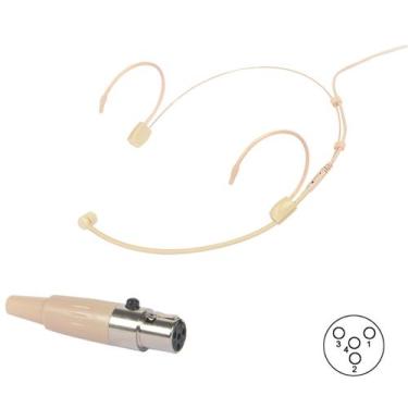 Imagem de Microfone headset c/ fio p/ body pack,Uni,6 mm,XLR 4 pinos - Aj Som  A