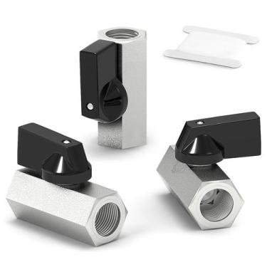 Imagem de Válvula de esfera de latão GASHER Mini Switch de 3/8 polegadas x3