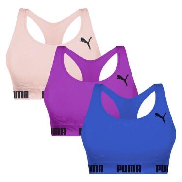 Imagem de Kit 3 Tops Puma Nadador Sem Costura Feminino