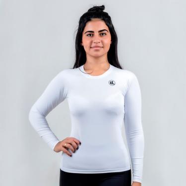 Imagem de Camisa Térmica Esporte Legal Luar Manga Longa Feminina - Branco