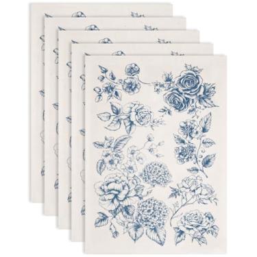 Imagem de SUPERDANT 4 peças de transferência de flores sob o esmalte para cerâmica peônia hortênsia trompete adesivos de transferência decalques cerâmicos transferências de cerâmica para cerâmica overglaze