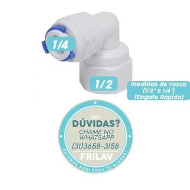 Imagem de Conexão Cotovelo em L 1/2" Fêmea x 1/4" Engate Rápido - Original Plane