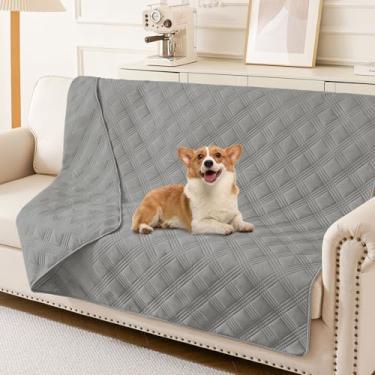Imagem de hyha Cobertor impermeável para cães, cobertor reversível para cama de animal de estimação, capa de sofá macia para cães lavável, capa de sofá impermeável para sofá de cachorro, gatos, protetor de