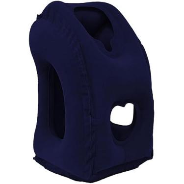 Imagem de Almofada Viagem Inflável Suporte Pescoço Cabeça Travesseiro Ergonômico Descanso Braço Lombar