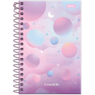 Imagem de Kit de Cadernetas Espirais, Foroni, Capa Dura, Cosmos, 80 Folhas, Pacote com 4