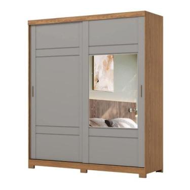 Imagem de Guarda Roupas Casal 2 Portas De Correr Com Espelho 3 Gavetas Dalia Mad