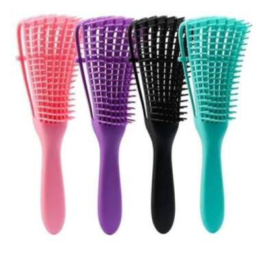 Imagem de Escovas de Cabelo Cabelo Cachos Pente Cabelo e estilo(4,COR-Aleatória)