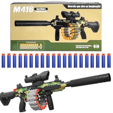 Imagem de Pistola de Brinquedo com Dardos Semi Automática M416 Tambor Giratório